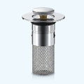 Pop-Up Drain Filter with Removable Hair Catcher Basket