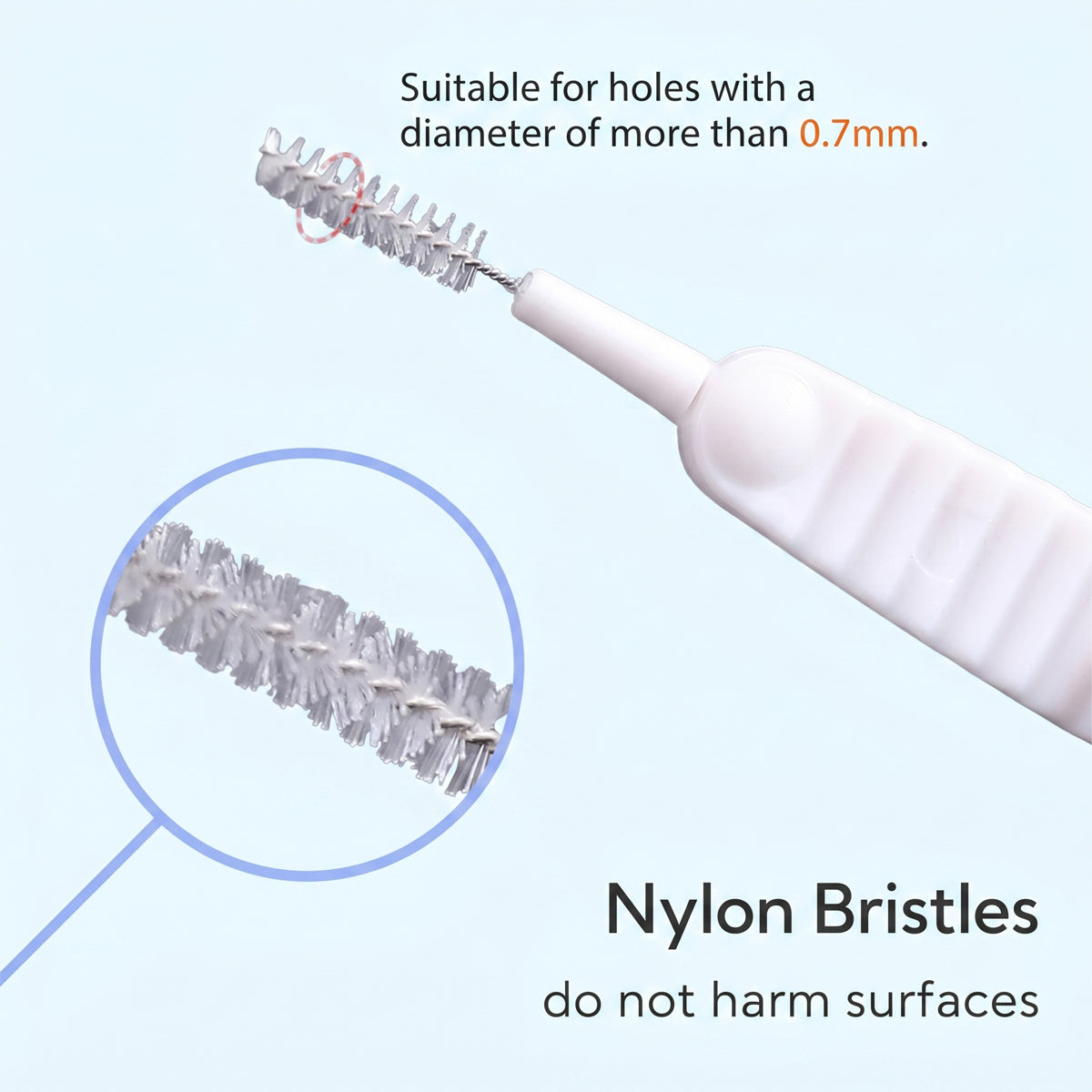 Crevice Cleaning Brush for Tiny Gaps