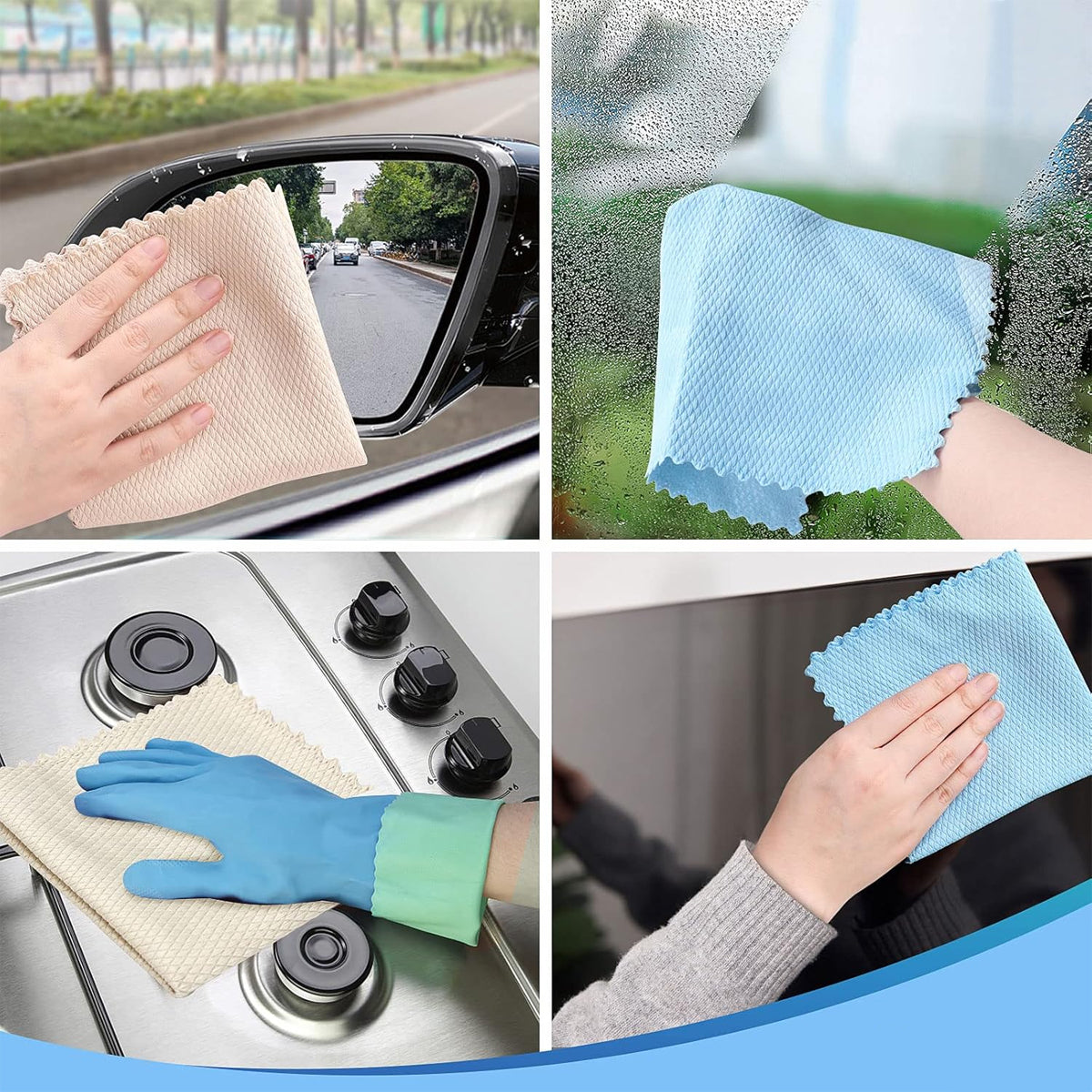 Microfiber Streak-Free Cleaning Cloths