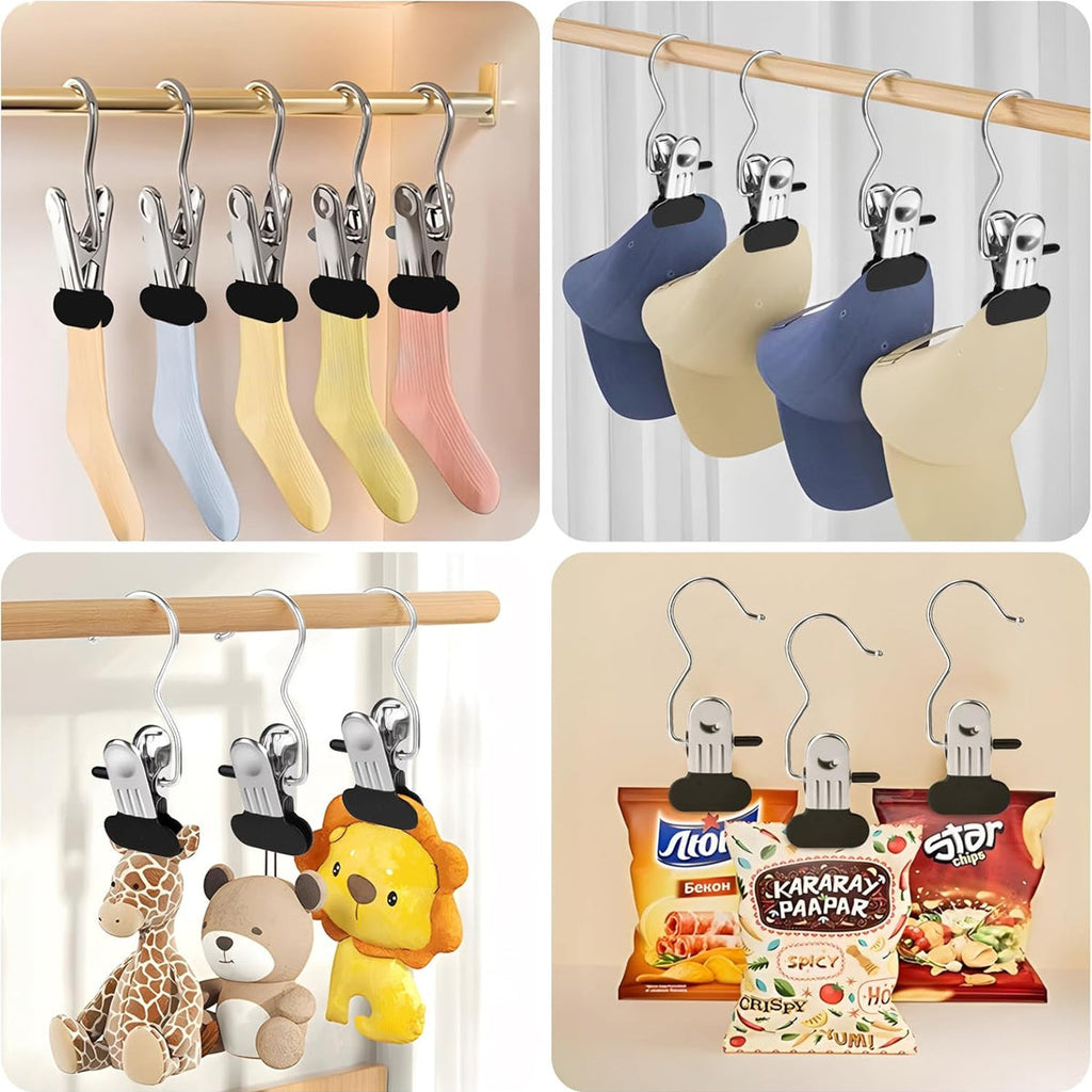 10 Pcs Laundry Hook Hanger Clips
