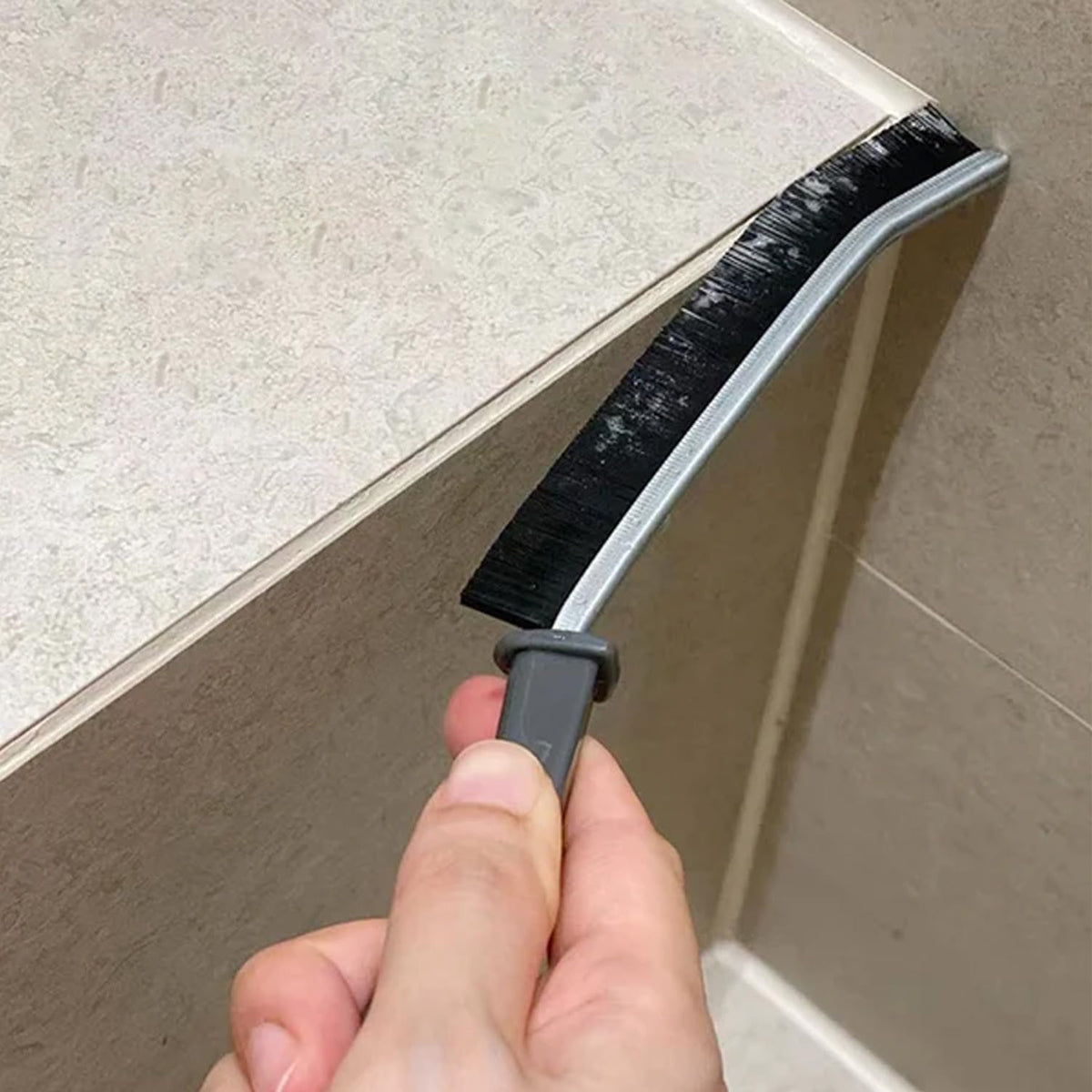 Hard Bristle Crevice Cleaning Brush & Grout Scrubber