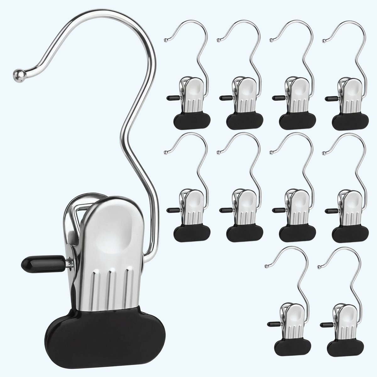 10 Pcs Laundry Hook Hanger Clips