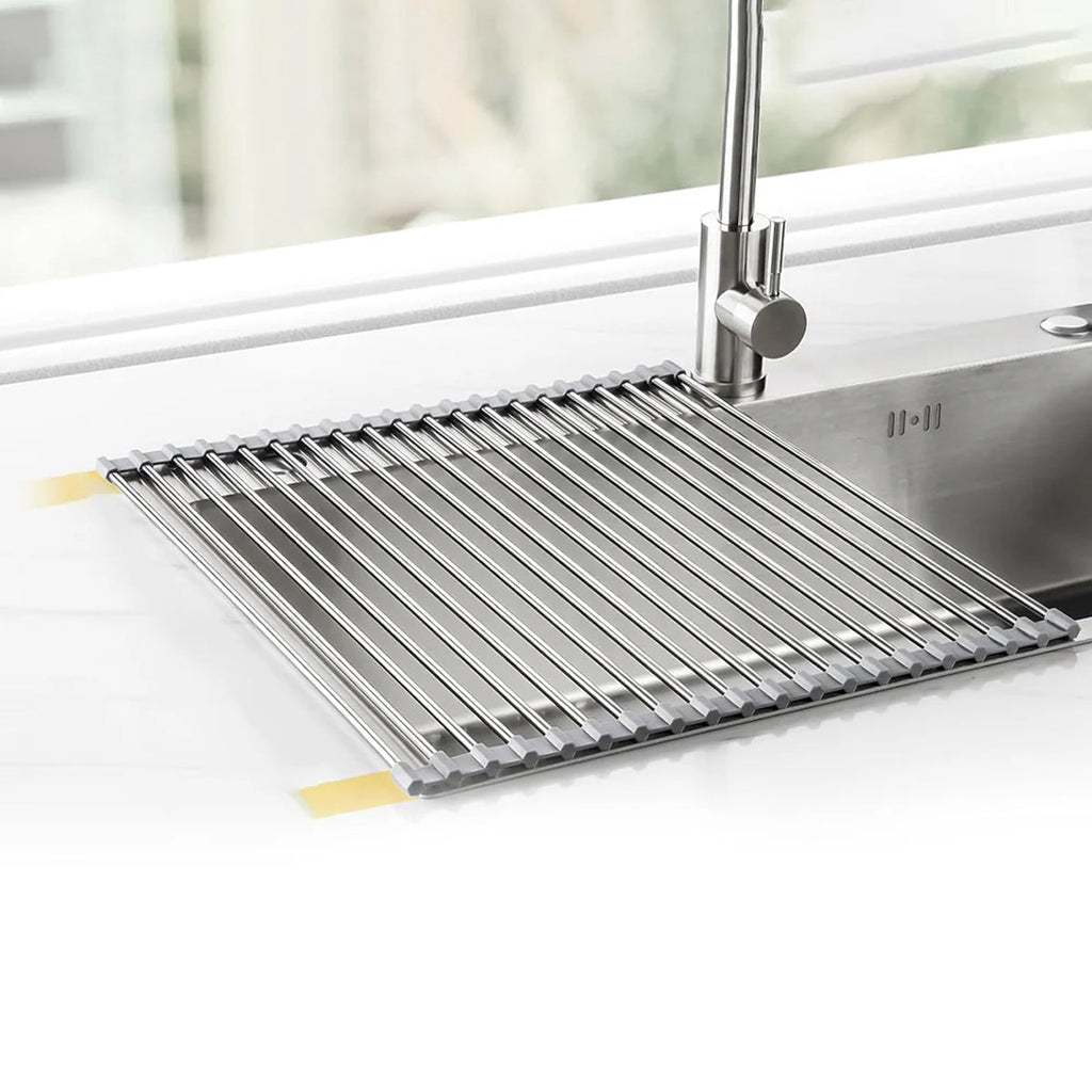 Roll Up Dish Drying Rack Over Sink