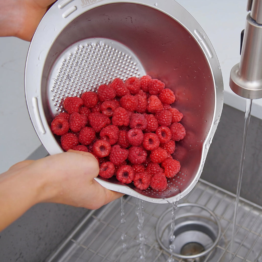 Stainless Steel Rice Washer & Strainer Bowl