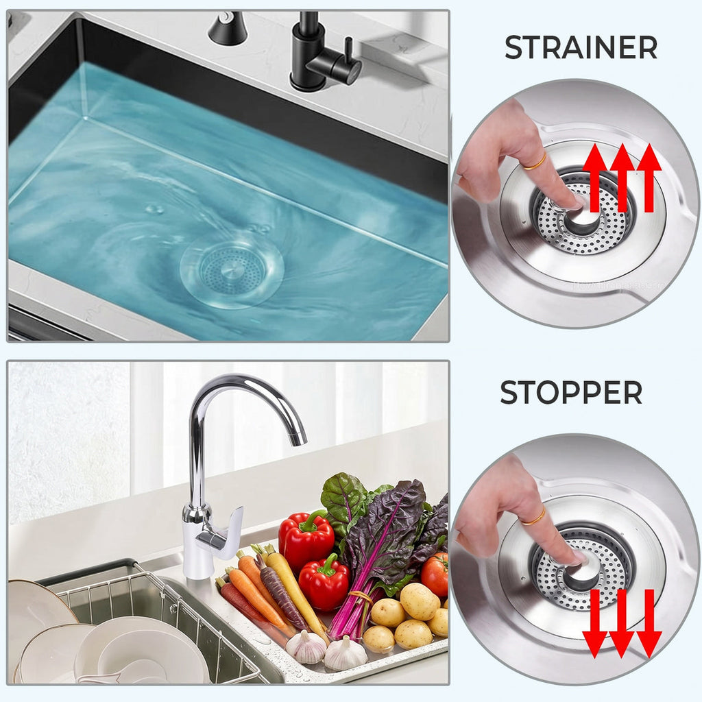 3-in-1 Stainless Steel Sink Drain Strainer