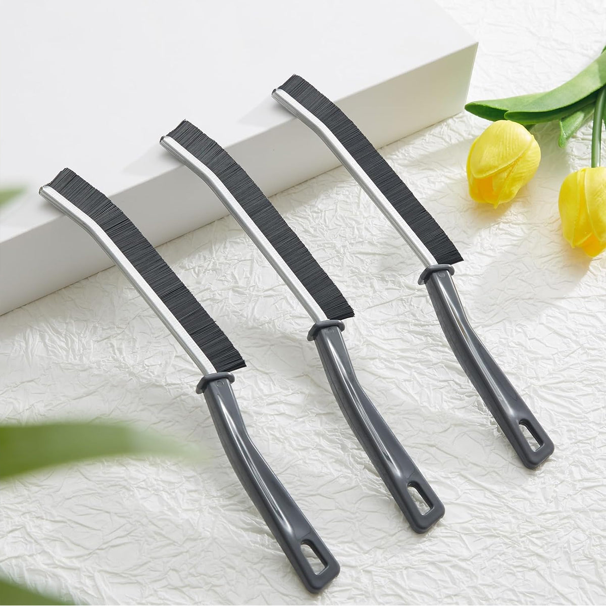 Hard Bristle Crevice Cleaning Brush & Grout Scrubber