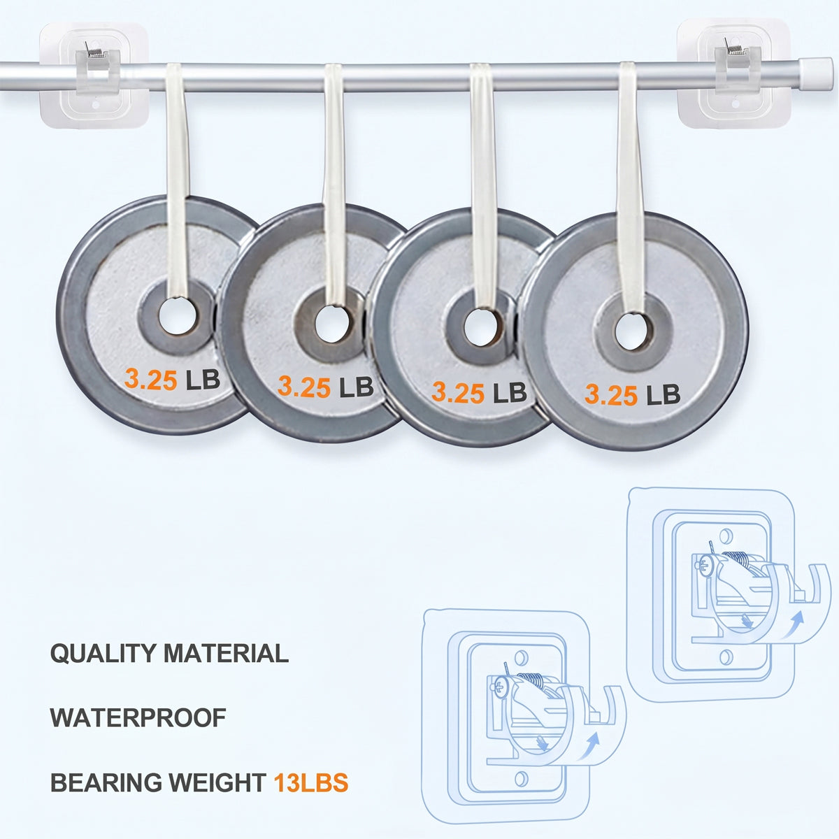 Curtain Rod Brackets with Clips