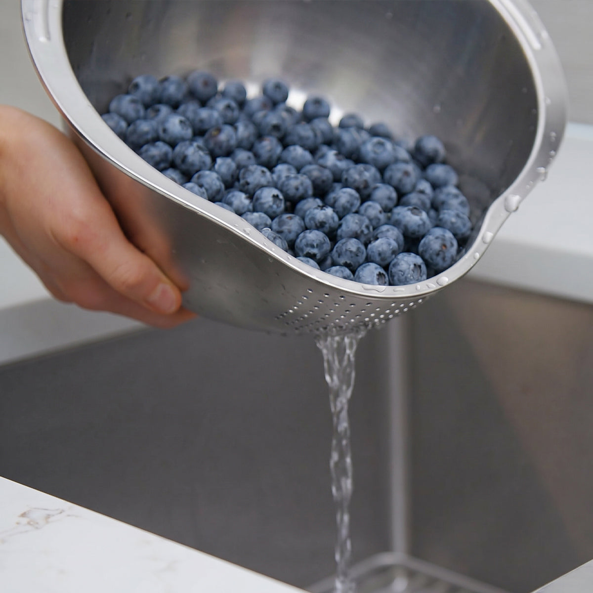 Stainless Steel Rice Washer & Strainer Bowl