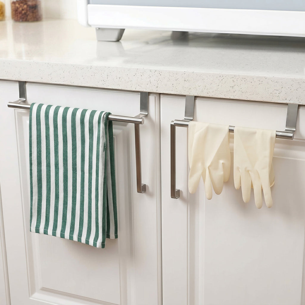 Stainless Steel Over Cabinet Towel Rack