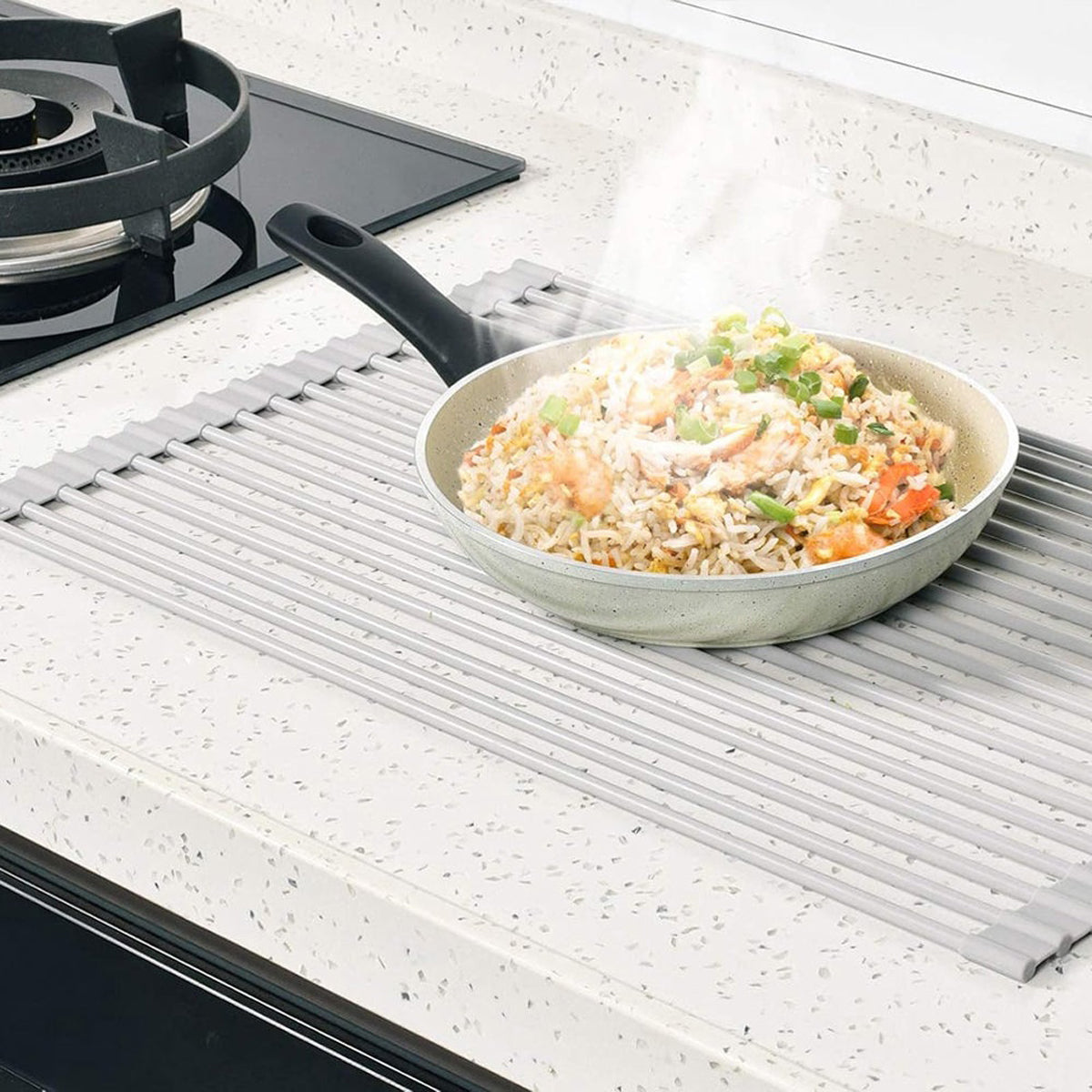 Roll Up Dish Drying Rack Over Sink