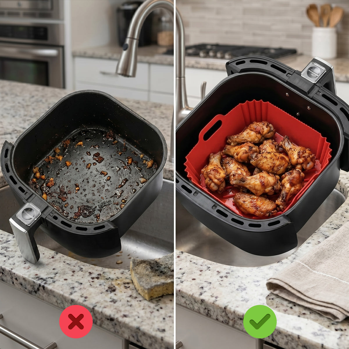 Reusable Silicone Air Fryer Basket Liner