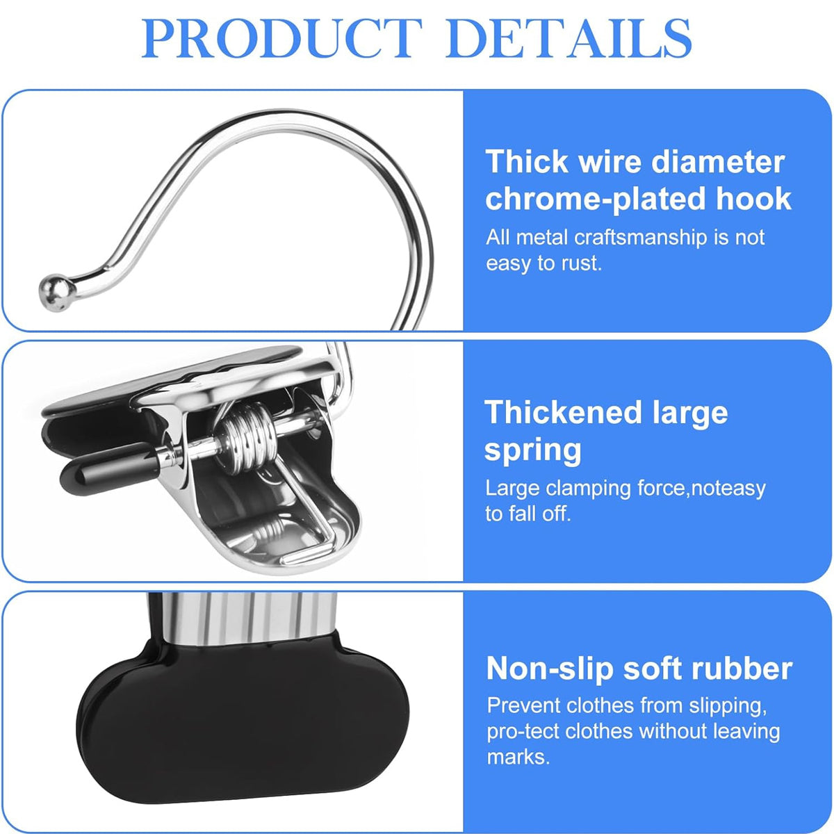 10 Pcs Laundry Hook Hanger Clips