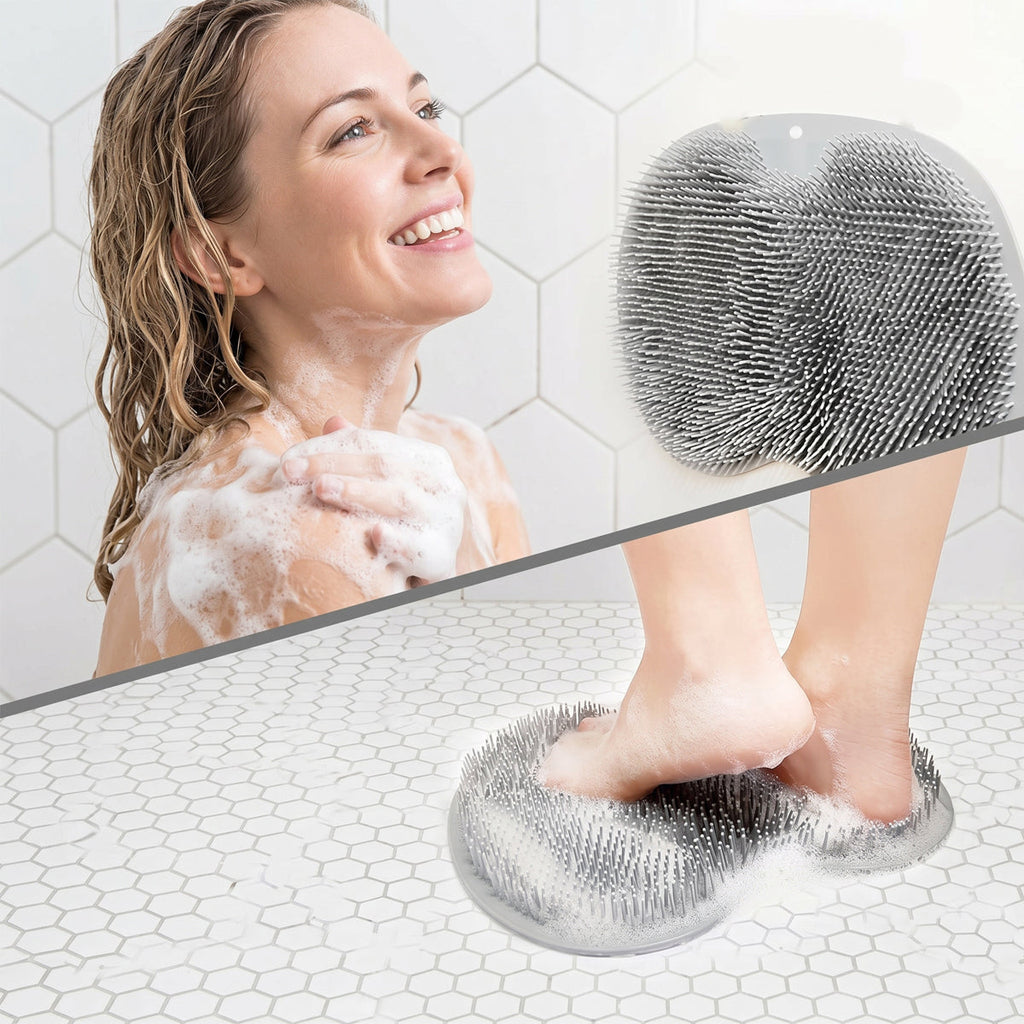 Non-Slip Shower Foot & Back Scrubber Massage Pad