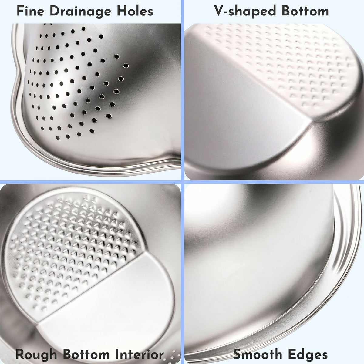 Stainless Steel Rice Washer & Strainer Bowl