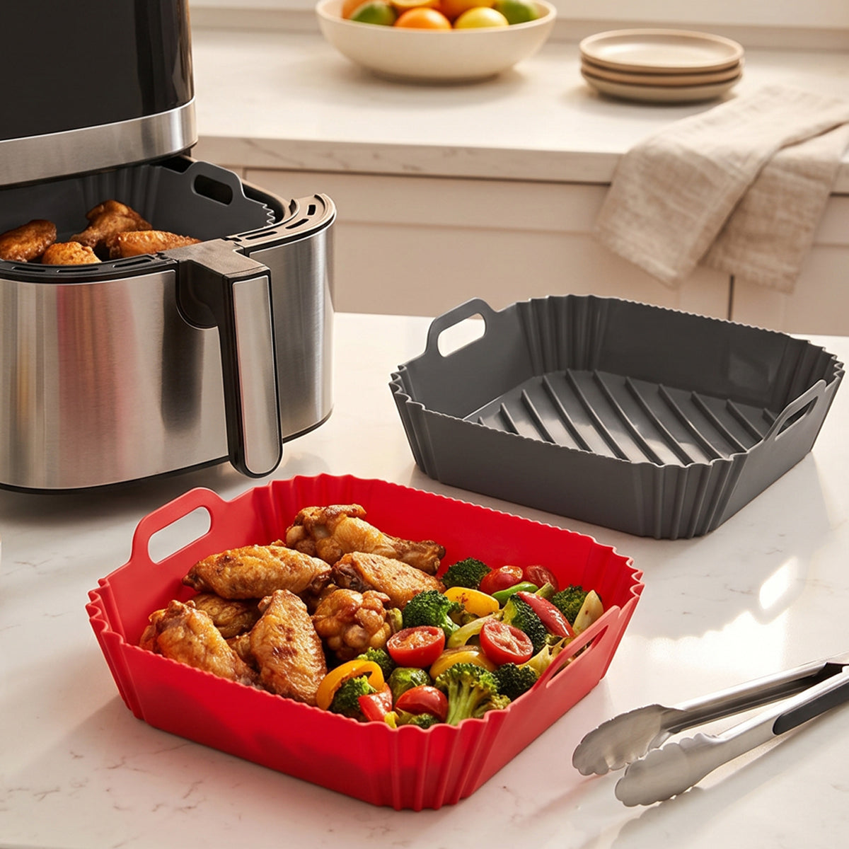 Reusable Silicone Air Fryer Basket Liner