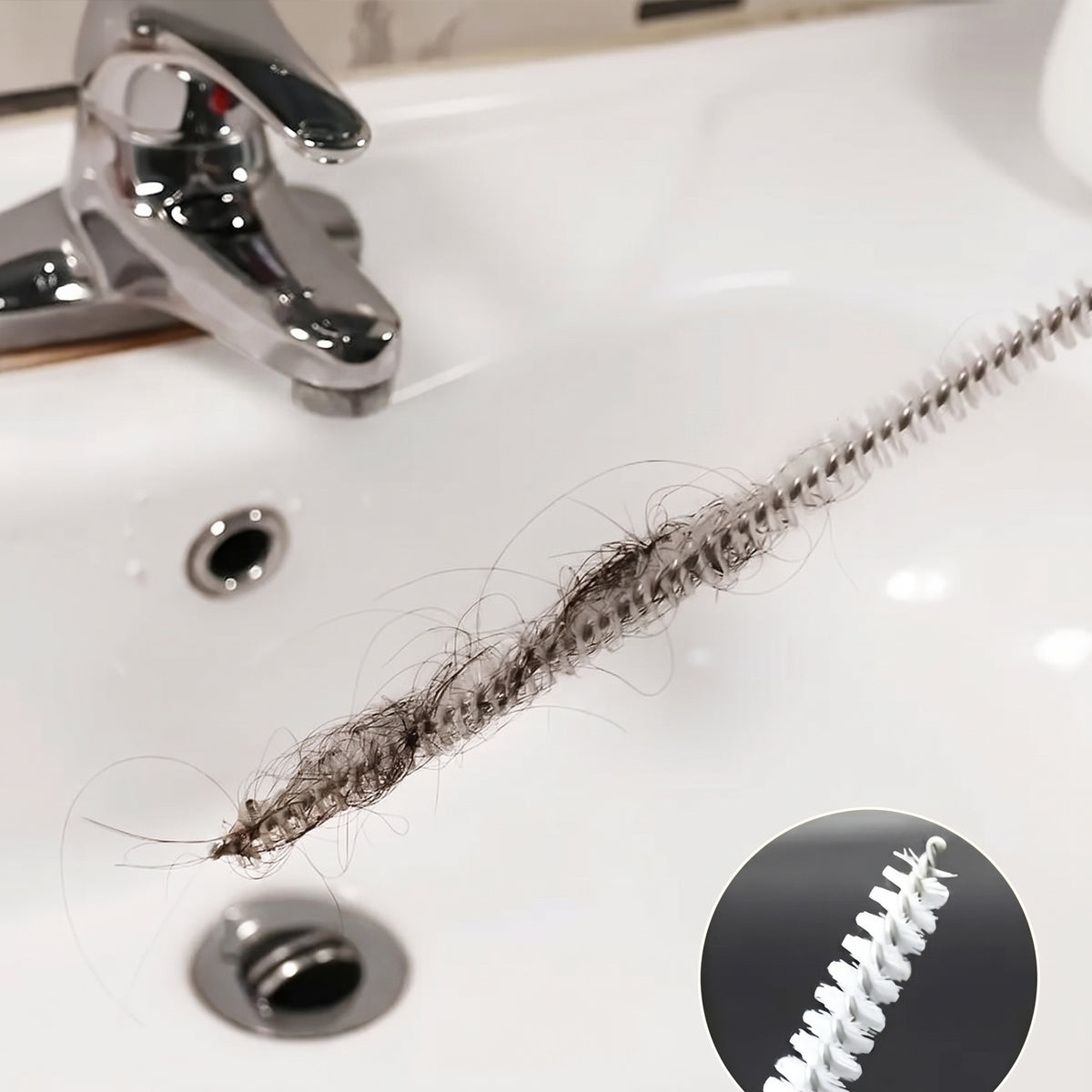 Flexible Drain Cleaning Brush & Hair Remover