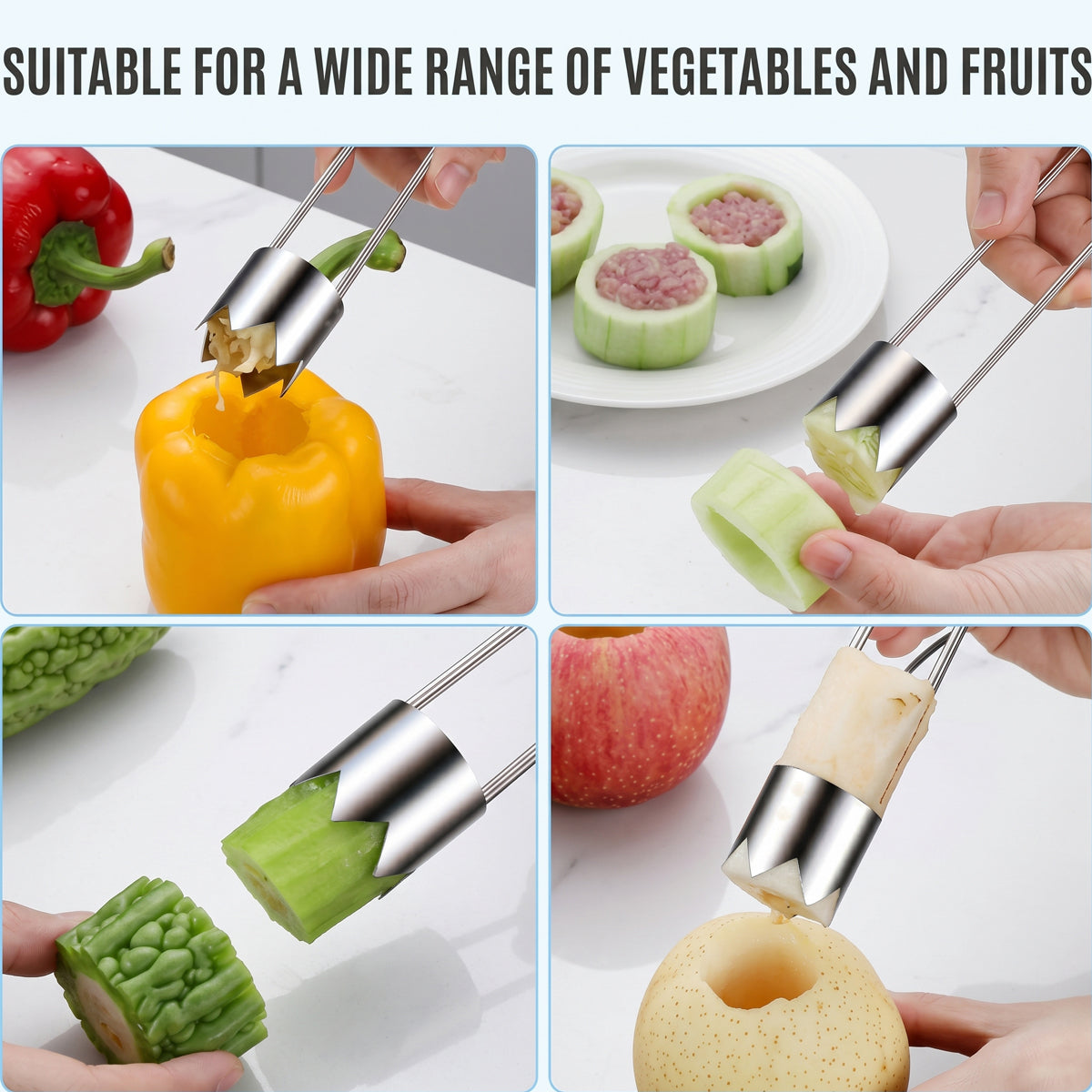 Stainless Steel Fruit & Vegetable Core Remover