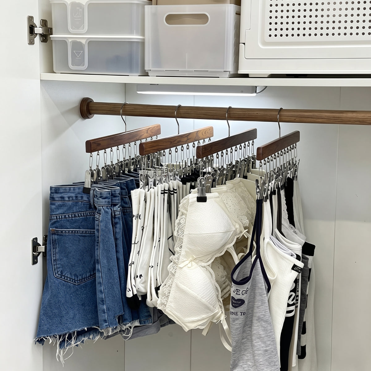 Multifunctional Wooden Hanger