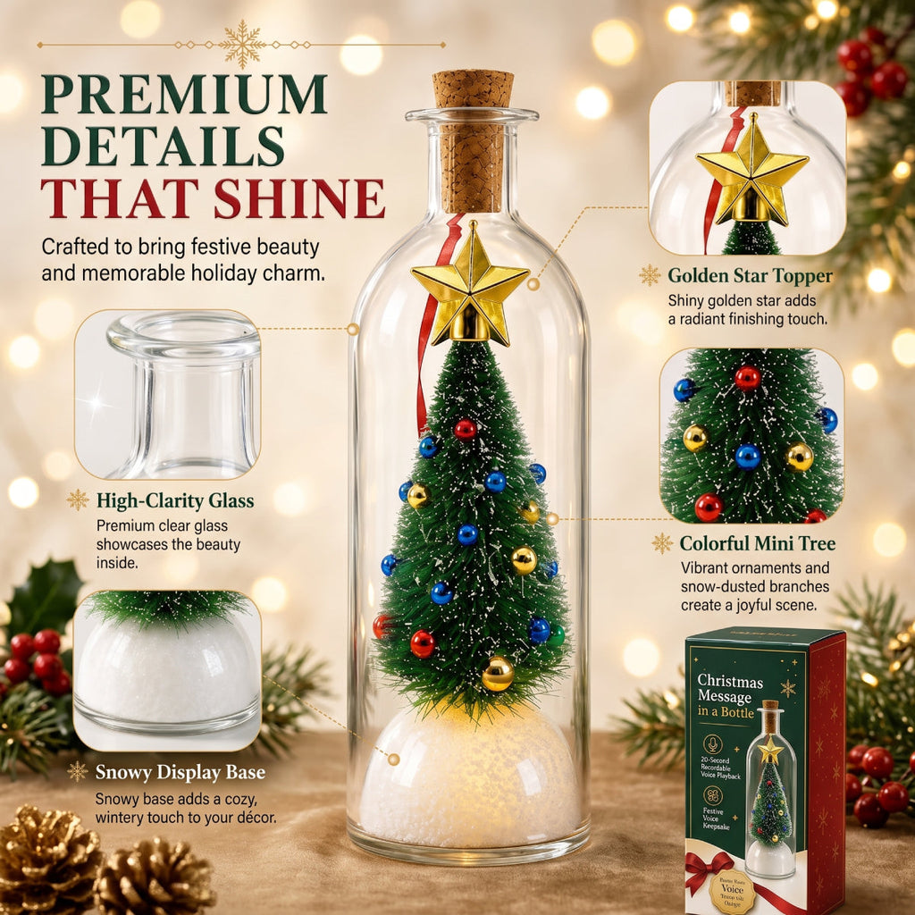 Recordable Christmas Glass Bottle