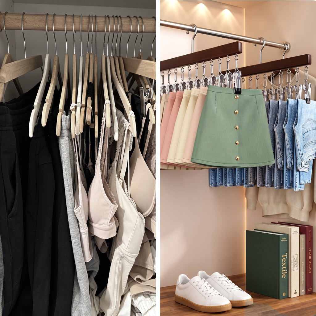 Multifunctional Wooden Hanger