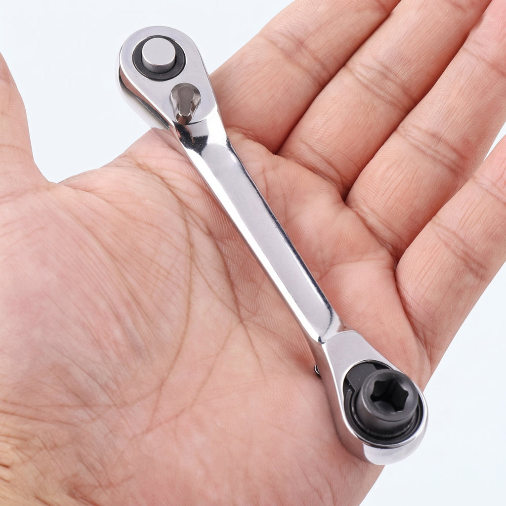 1/4-Inch Mini Dual-Head Ratchet Wrench