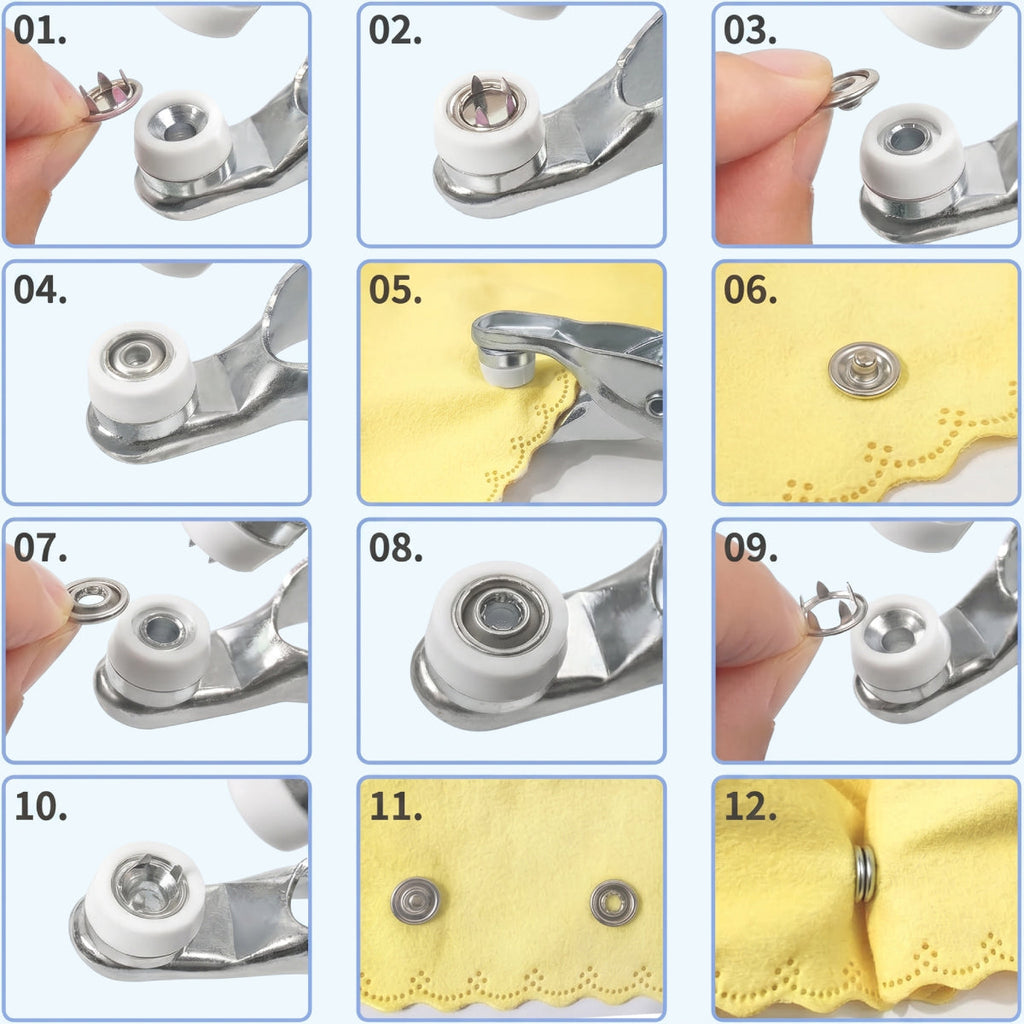 100-Set Metal Snap Button Kit