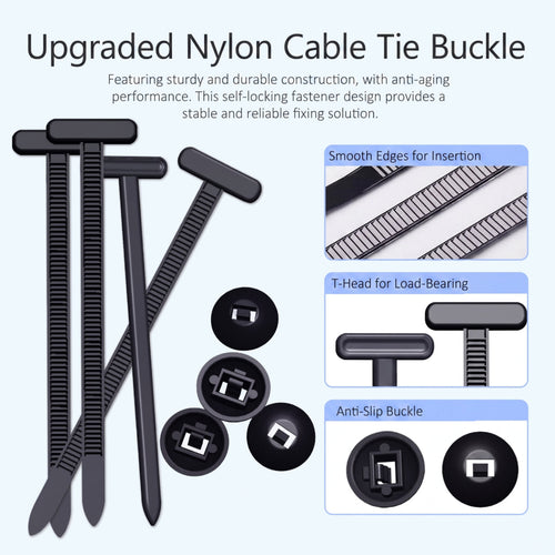 100PCS Universal Nylon Cable Tie Buckles