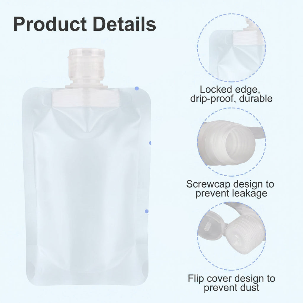 Leakproof Travel Squeeze Pouches Set