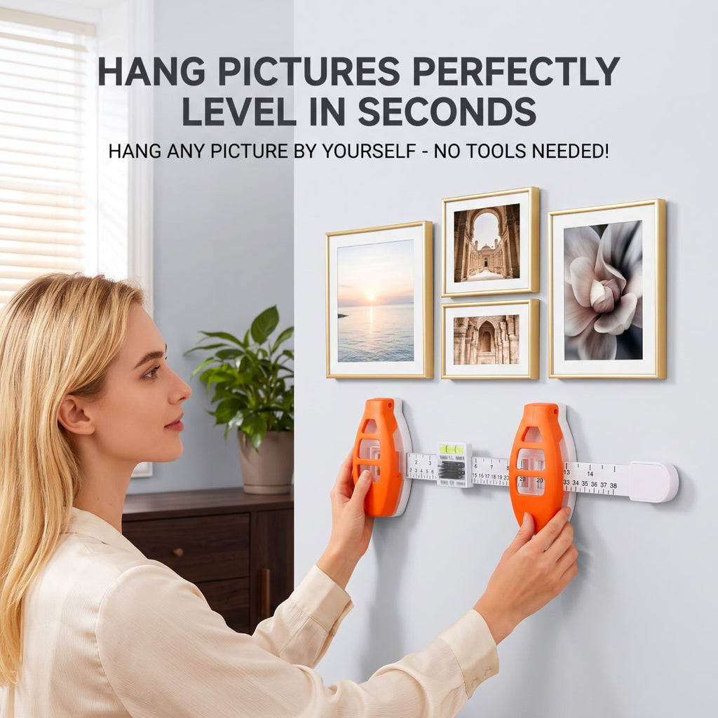 Picture Hanging Tool with Level & Ruler