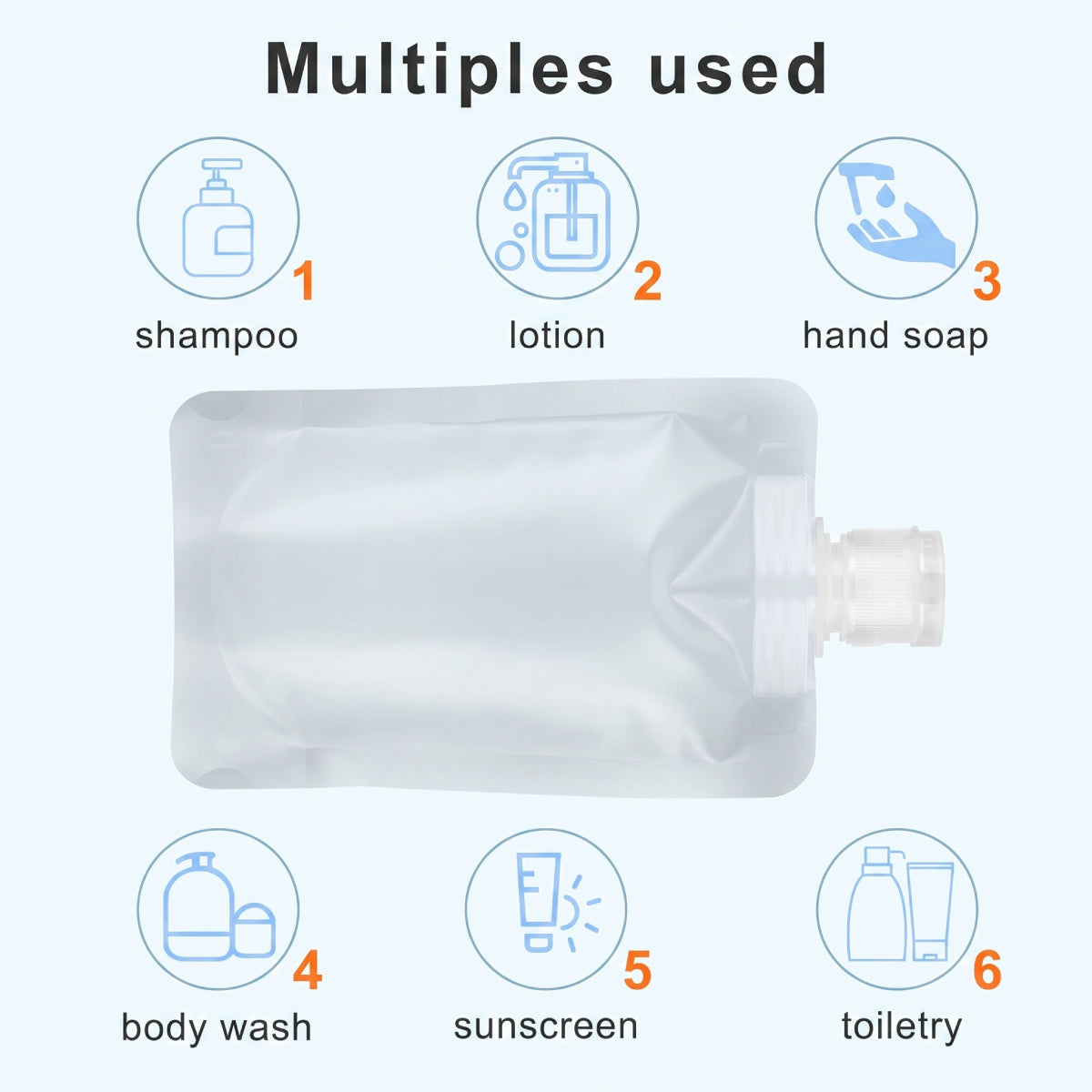 Leakproof Travel Squeeze Pouches Set