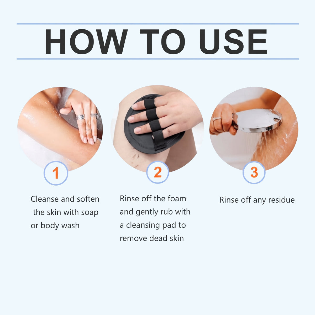 4PCS Exfoliating Body Scrubber Set