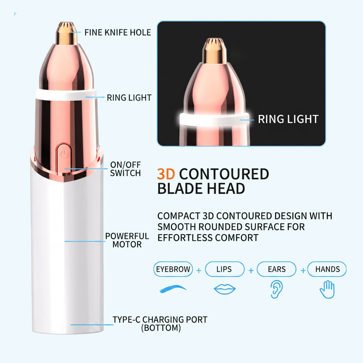 Electric Facial Hair Remover for Women