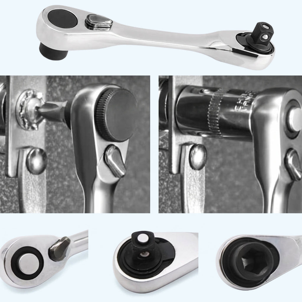1/4-Inch Mini Dual-Head Ratchet Wrench