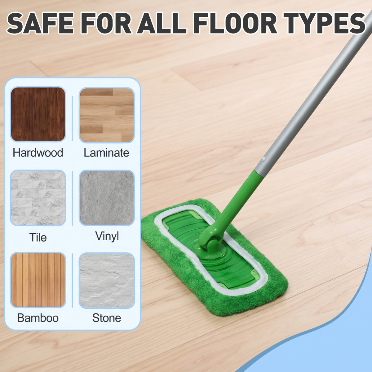 Reusable Microfiber Mop Pads - 4 PCS