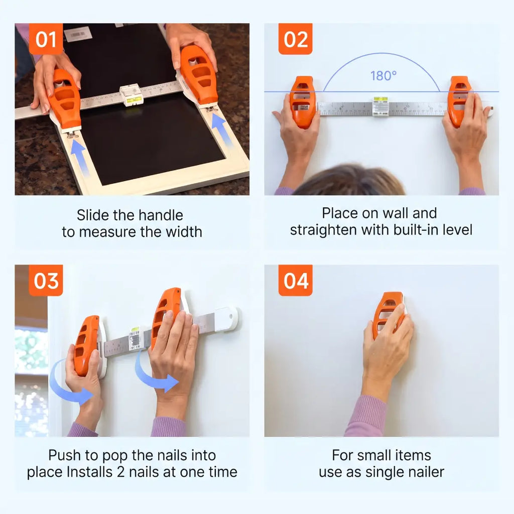 Picture Hanging Tool with Level & Ruler