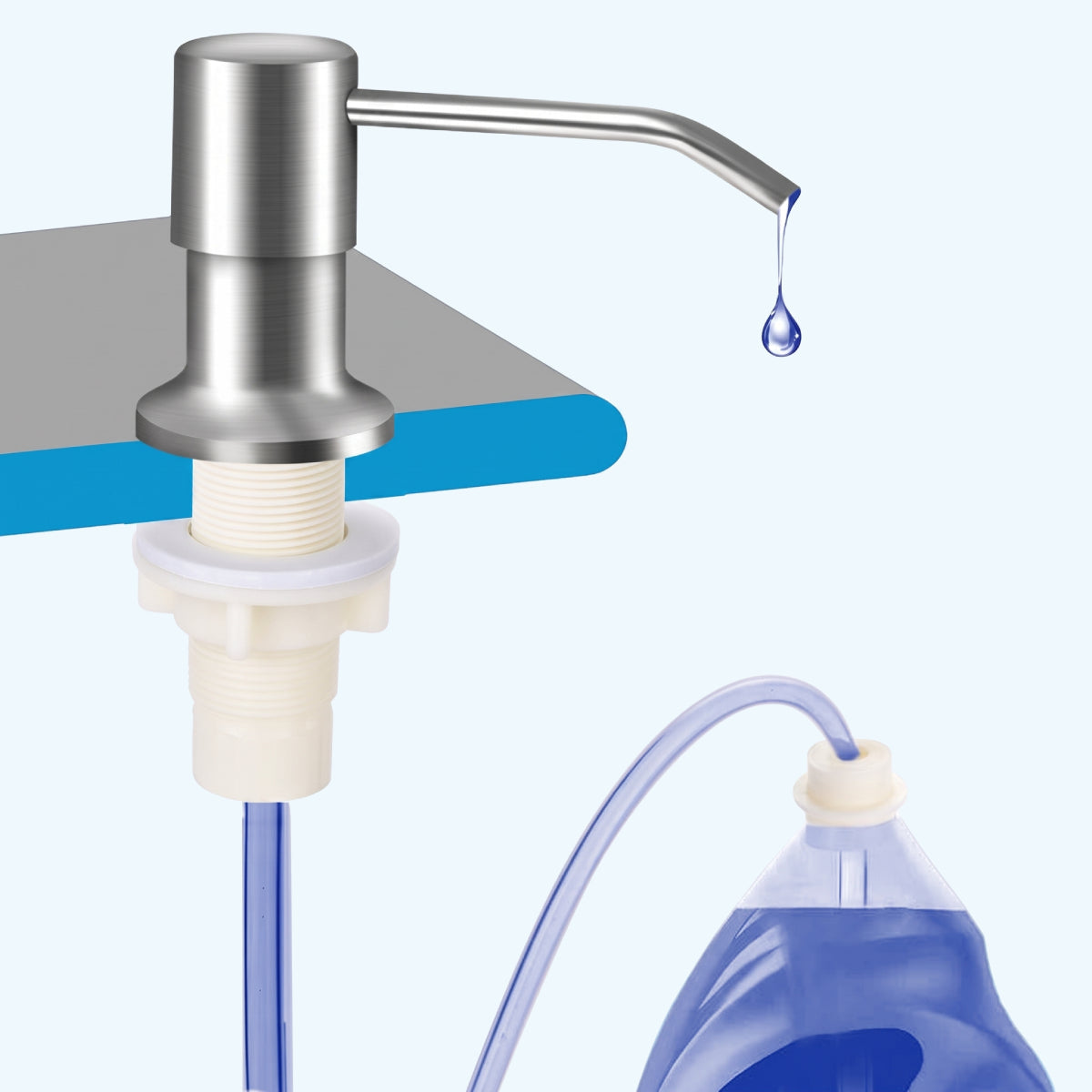 Kitchen Sink Soap Dispenser with Extension Tube