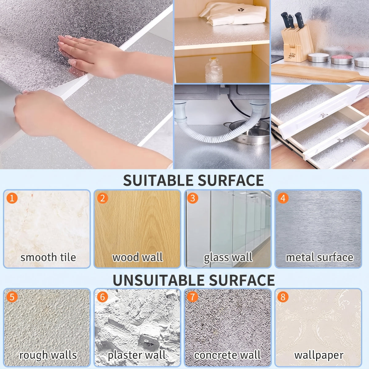 Self-Adhesive Aluminum Foil Contact Paper