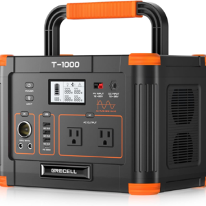 GRECELL 999Wh Solar Generator 1000W, Portable Power Station with 60W USB-C PD Output