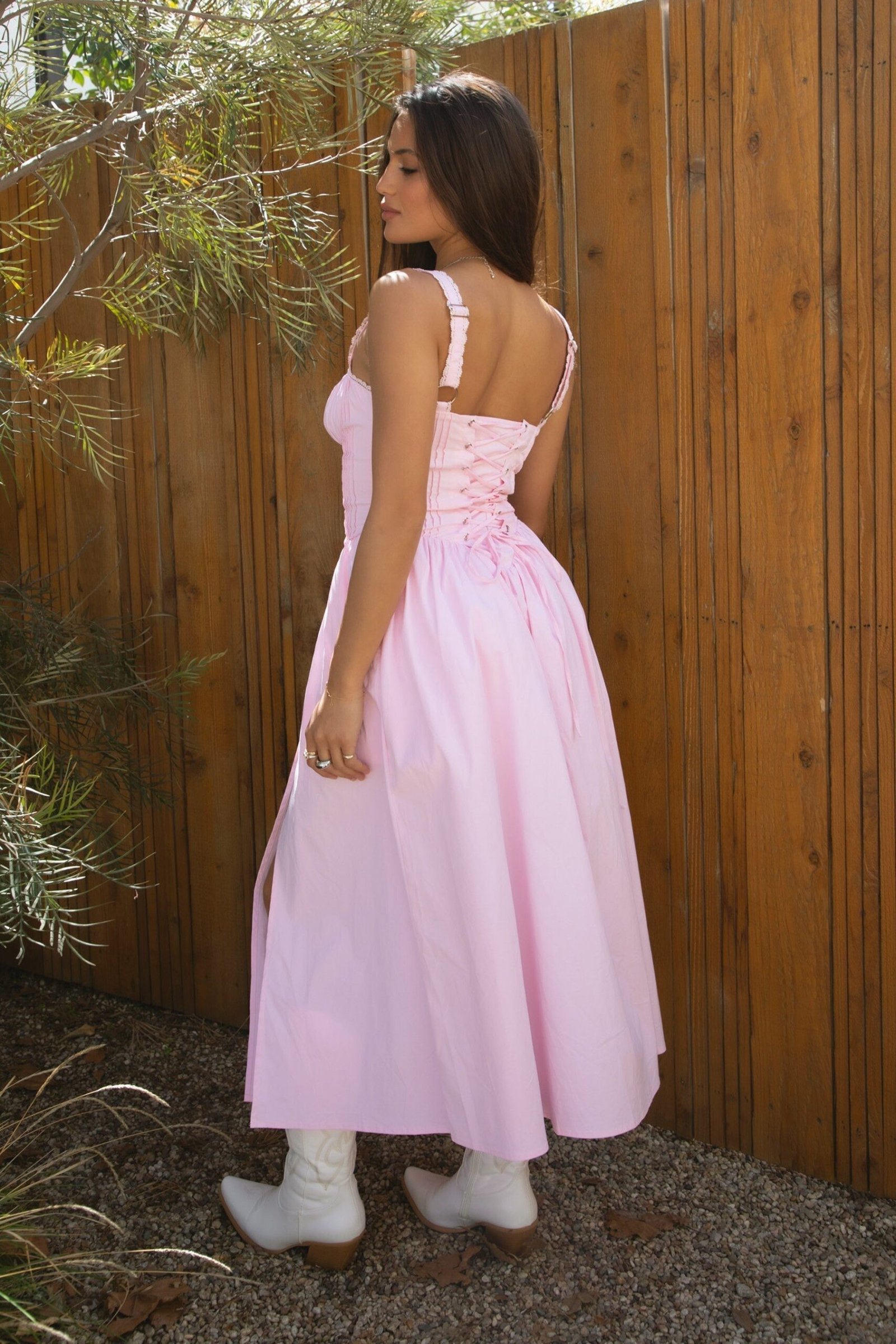 LORETTA Stretch Poplin Maxi Dress - Image 6