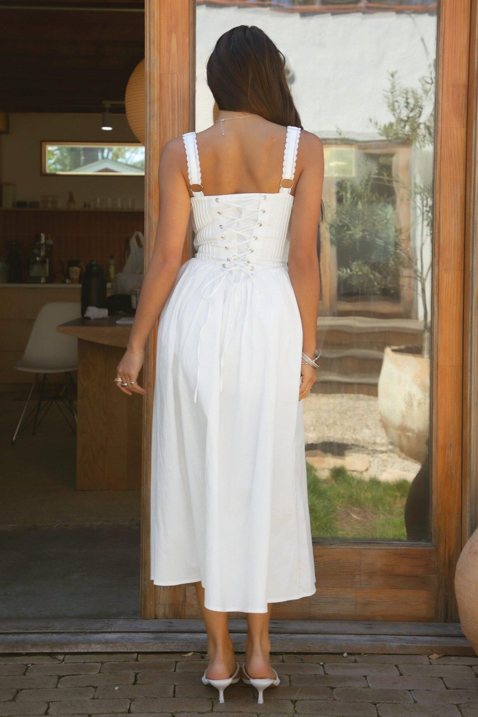 LORETTA Stretch Poplin Maxi Dress - Image 9