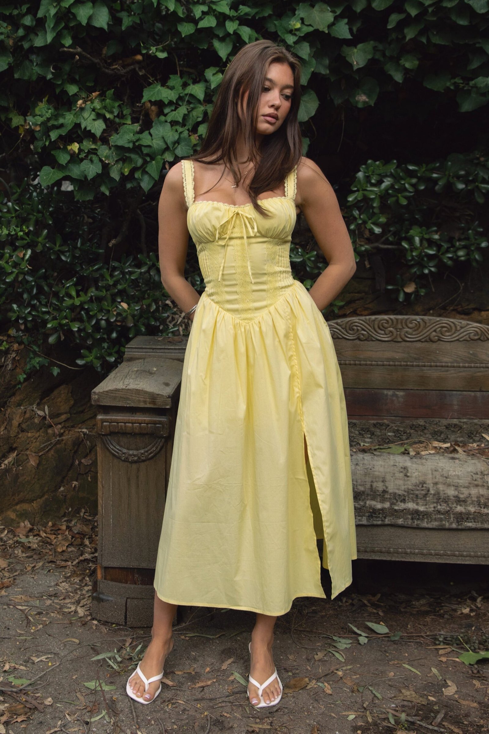 LORETTA Stretch Poplin Maxi Dress - Image 3