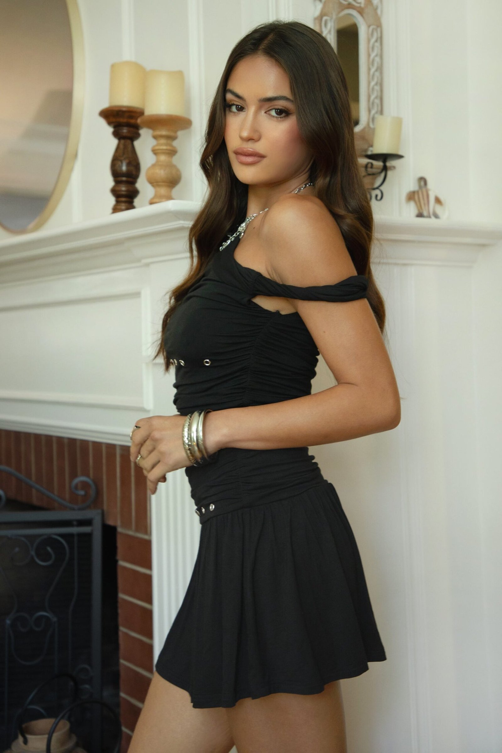 AZALEA Asymmetrical Neckline One Shoulder Mini Dress - Image 5